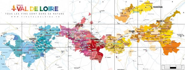Capture écran carte route des vins du val de loire 2019